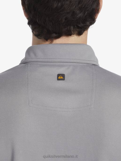 esso Quiksilver uomini polo waterman manica corta acqua pelle di squalo HTZR97