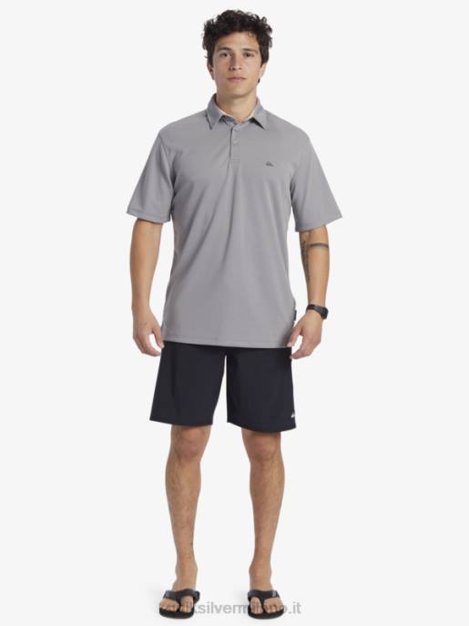 esso Quiksilver uomini polo waterman manica corta acqua pelle di squalo HTZR97