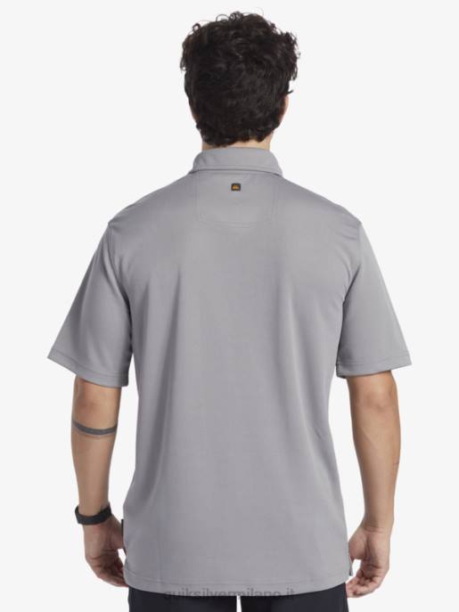 esso Quiksilver uomini polo waterman manica corta acqua pelle di squalo HTZR97