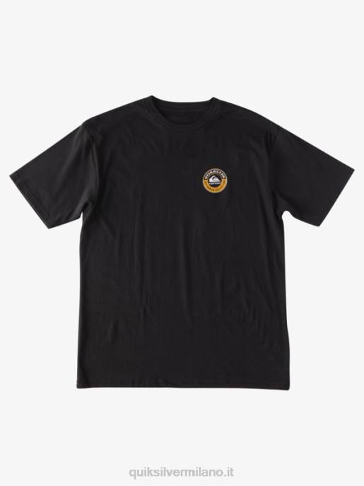 esso Quiksilver uomini t-shirt da viaggio dei capitani nero HTZR1372