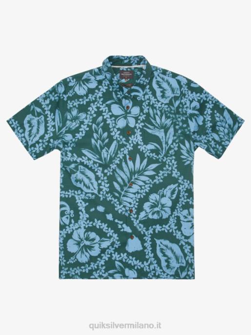 esso Quiksilver uomini waterman arrivo lei camicia a maniche corte fumo di pino arrivo lei HTZR1108