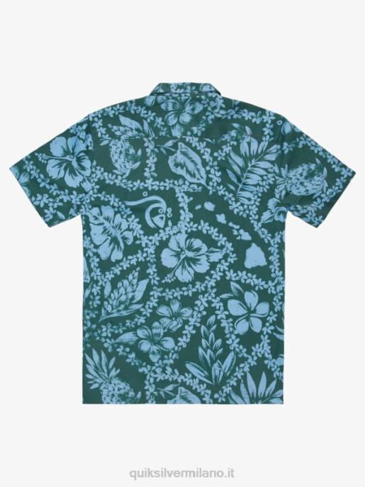 esso Quiksilver uomini waterman arrivo lei camicia a maniche corte fumo di pino arrivo lei HTZR1108