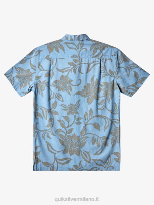 esso Quiksilver uomini waterman ogni fine settimana camicia a maniche corte blu crepuscolo ogni fine settimana w HTZR289
