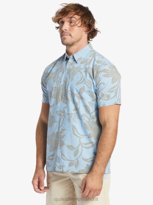 esso Quiksilver uomini waterman ogni fine settimana camicia a maniche corte blu crepuscolo ogni fine settimana w HTZR289