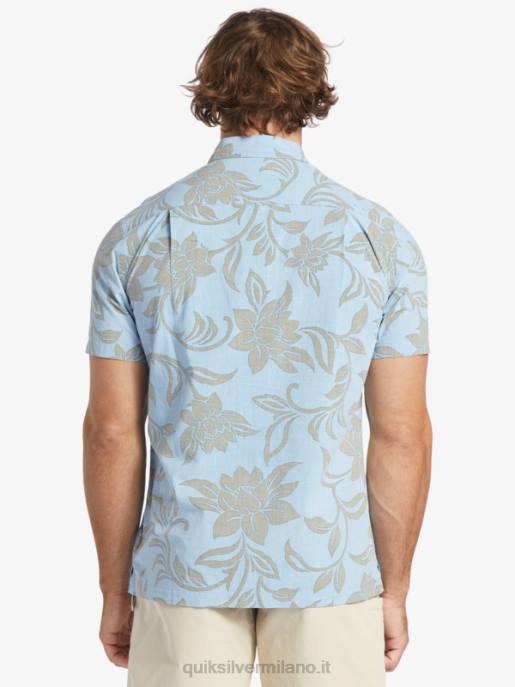 esso Quiksilver uomini waterman ogni fine settimana camicia a maniche corte blu crepuscolo ogni fine settimana w HTZR289