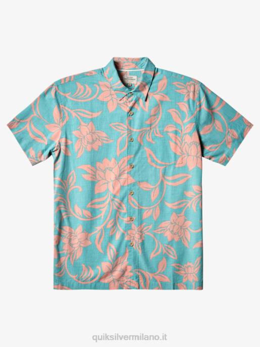 esso Quiksilver uomini waterman ogni fine settimana camicia a maniche corte blu turchese ogni fine settimana w HTZR288