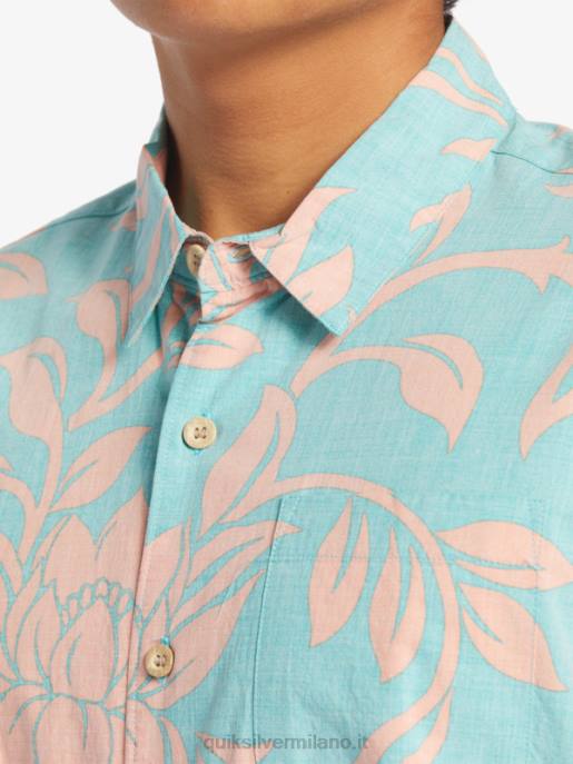 esso Quiksilver uomini waterman ogni fine settimana camicia a maniche corte blu turchese ogni fine settimana w HTZR288