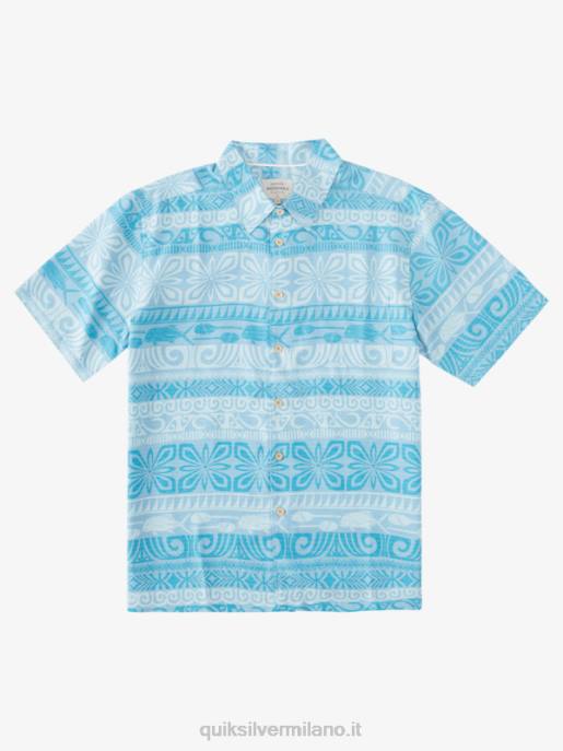 esso Quiksilver uomini waterman tapa oggi camicia a maniche corte tapa blu crepuscolo oggi HTZR963