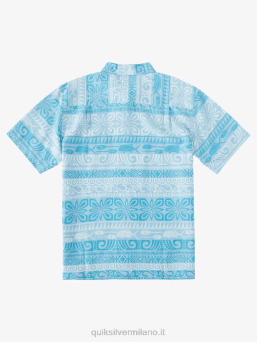 esso Quiksilver uomini waterman tapa oggi camicia a maniche corte tapa blu crepuscolo oggi HTZR963