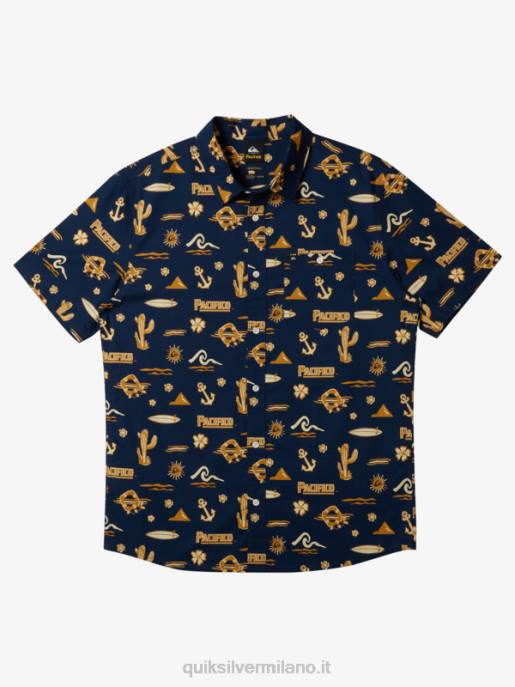 esso Quiksilver x Pacifico uomini Maglietta a maniche corte blazer blu scuro HTZR15