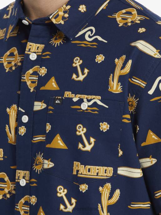 esso Quiksilver x Pacifico uomini Maglietta a maniche corte blazer blu scuro HTZR15