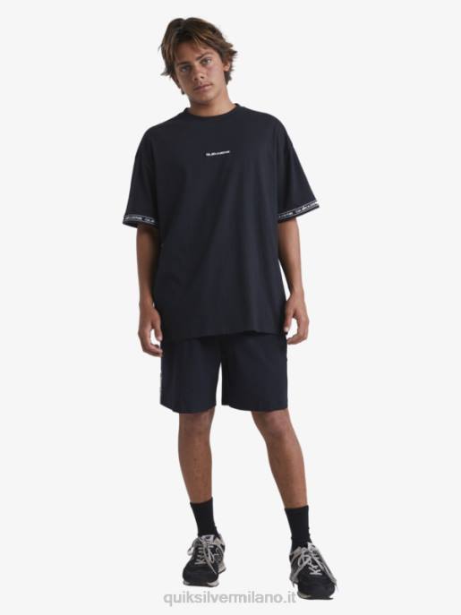 esso Quiksilver x Stab uomini Maglietta anni \'90 nero HTZR1865