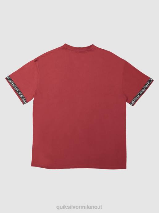 esso Quiksilver x Stab uomini Maglietta anni \'90 vino rubino HTZR1864