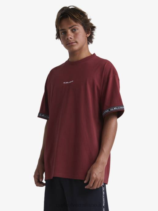 esso Quiksilver x Stab uomini Maglietta anni \'90 vino rubino HTZR1864