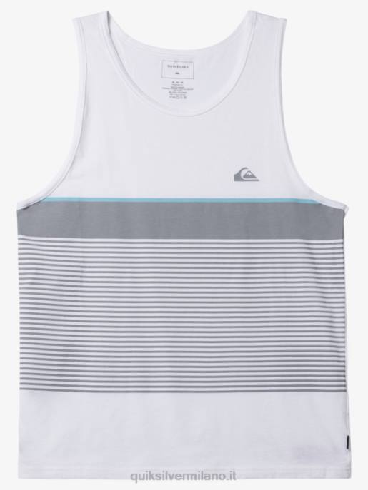 esso Quiksilver uomini canotta a righe tijuana bianco HTZR456