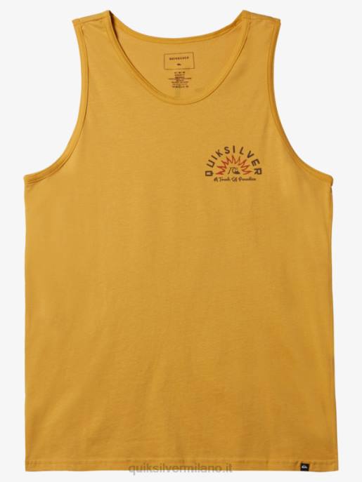 esso Quiksilver uomini t-shirt di carri armati di racconti d'acqua oro brillante HTZR1363