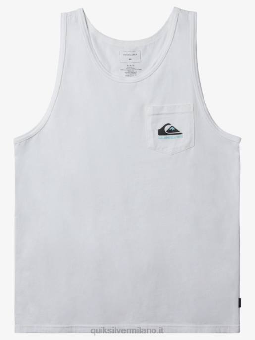 esso Quiksilver uomini t-shirt serbatoio omni tasca bianco HTZR557