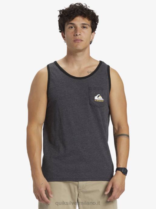 esso Quiksilver uomini t-shirt serbatoio omni tasca erica carbone HTZR555