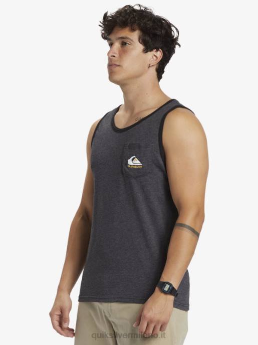 esso Quiksilver uomini t-shirt serbatoio omni tasca erica carbone HTZR555