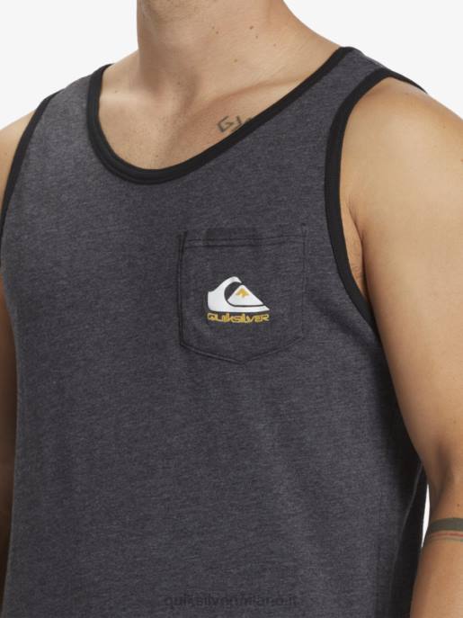 esso Quiksilver uomini t-shirt serbatoio omni tasca erica carbone HTZR555