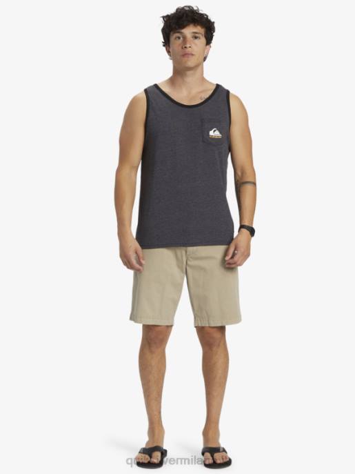 esso Quiksilver uomini t-shirt serbatoio omni tasca erica carbone HTZR555