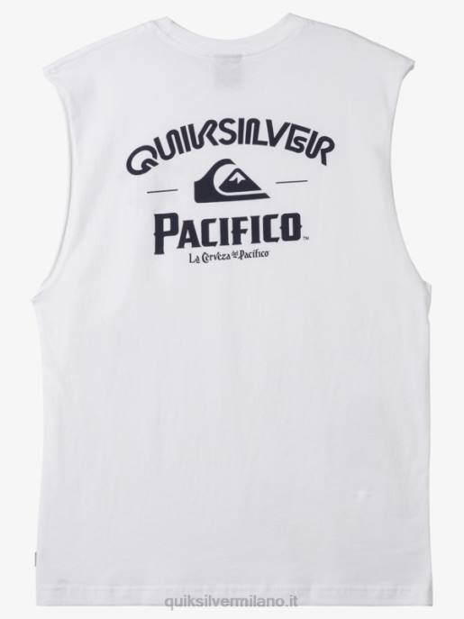 esso Quiksilver x Pacifico uomini carro armato sparatutto dritto bianco HTZR3