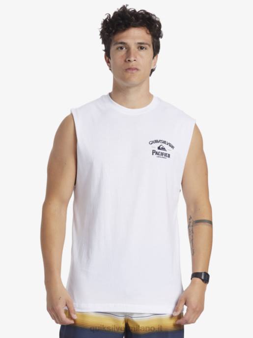 esso Quiksilver x Pacifico uomini carro armato sparatutto dritto bianco HTZR3