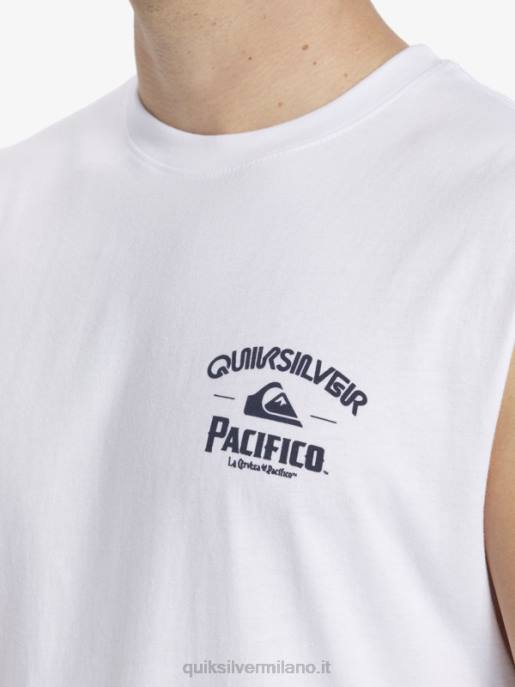 esso Quiksilver x Pacifico uomini carro armato sparatutto dritto bianco HTZR3