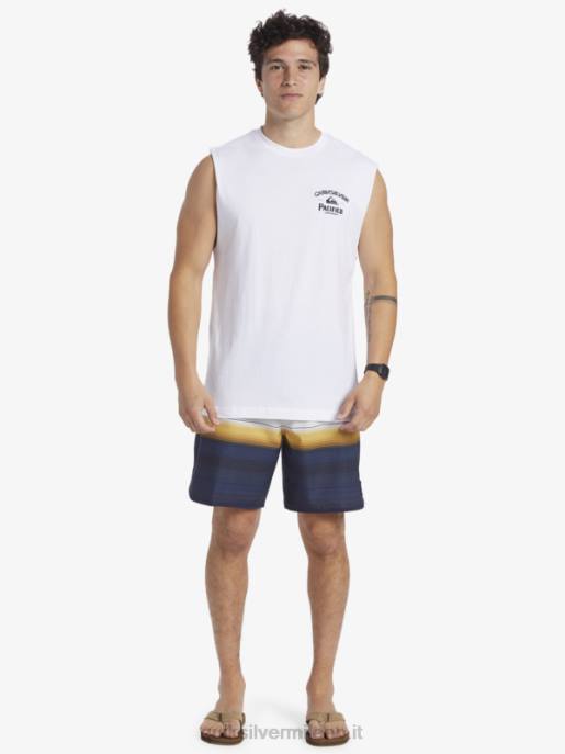 esso Quiksilver x Pacifico uomini carro armato sparatutto dritto bianco HTZR3