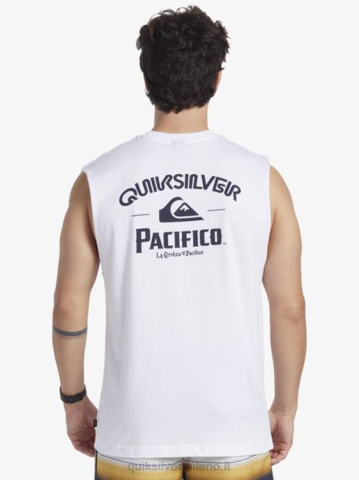 esso Quiksilver x Pacifico uomini carro armato sparatutto dritto bianco HTZR3