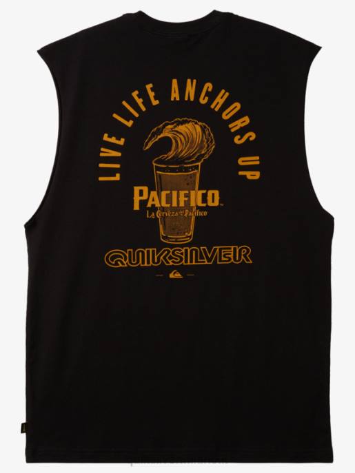 esso Quiksilver x Pacifico uomini carro armato sparatutto dritto nero HTZR4