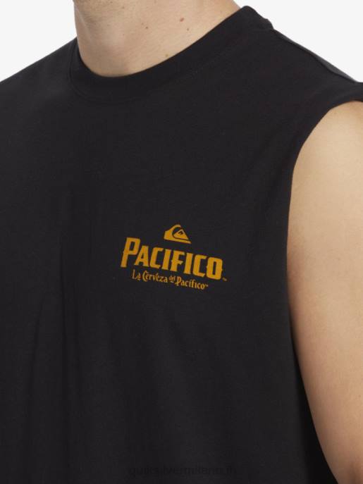 esso Quiksilver x Pacifico uomini carro armato sparatutto dritto nero HTZR4