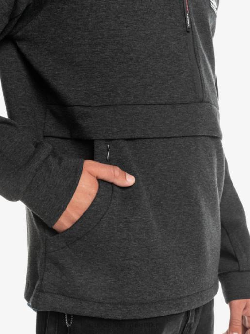 esso Quiksilver uomini calpesta la felpa con mezza zip erica fantasma HTZR1370