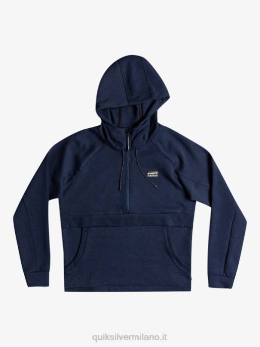 esso Quiksilver uomini calpesta la felpa con mezza zip insegne blu erica HTZR1371