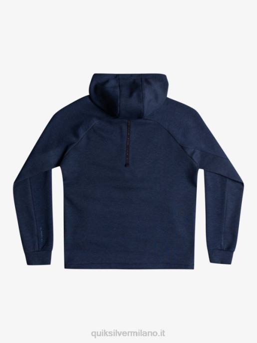 esso Quiksilver uomini calpesta la felpa con mezza zip insegne blu erica HTZR1371