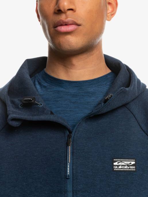 esso Quiksilver uomini calpesta la felpa con mezza zip insegne blu erica HTZR1371