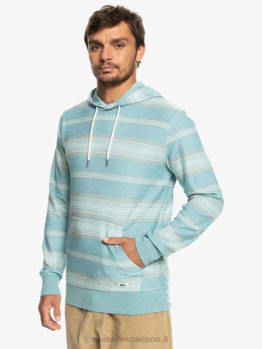 esso Quiksilver uomini fantastica felpa con cappuccio otway striscia otway blu brittany HTZR581