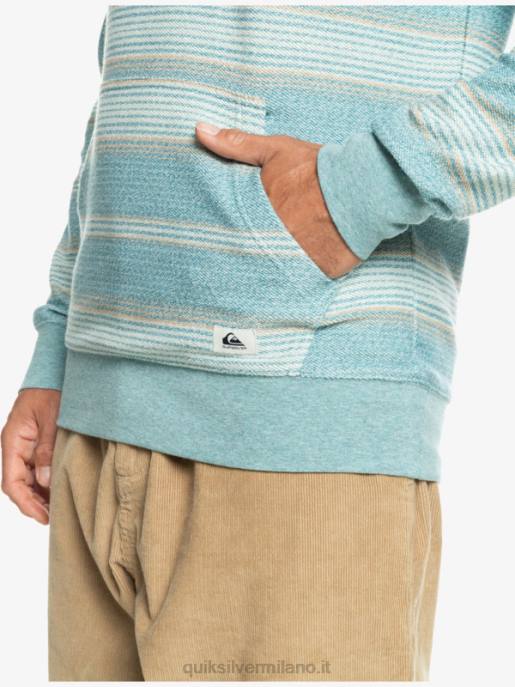 esso Quiksilver uomini fantastica felpa con cappuccio otway striscia otway blu brittany HTZR581