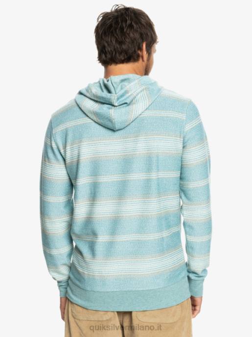 esso Quiksilver uomini fantastica felpa con cappuccio otway striscia otway blu brittany HTZR581