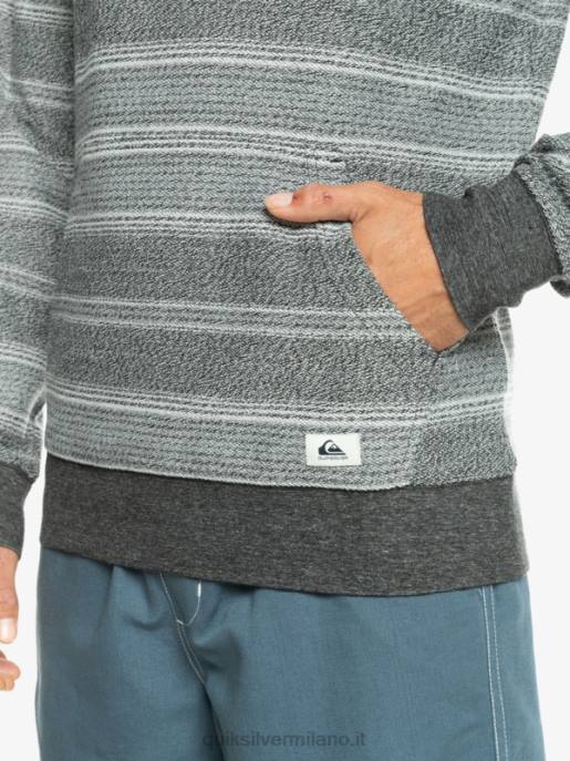 esso Quiksilver uomini fantastica felpa con cappuccio otway striscia otway nera HTZR580