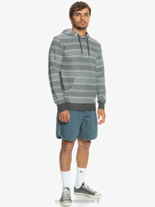 esso Quiksilver uomini fantastica felpa con cappuccio otway striscia otway nera HTZR580