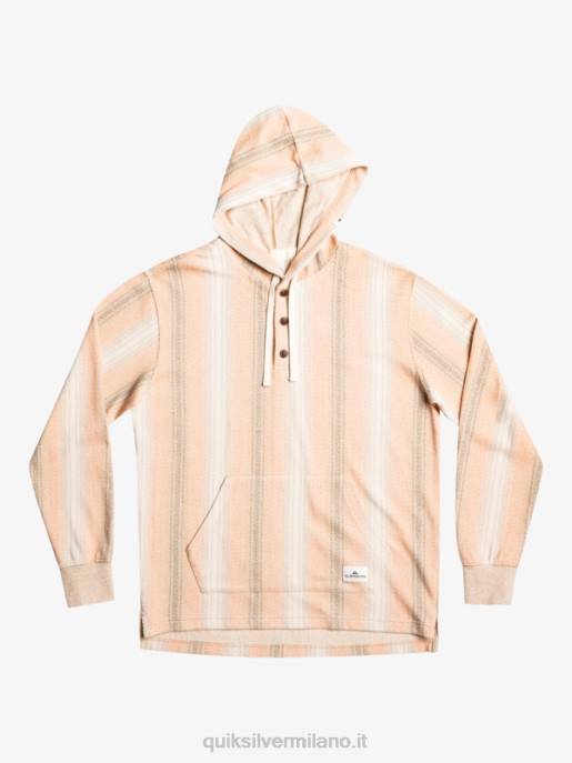 esso Quiksilver uomini felpa baja henley striscia baja pralinata HTZR1097