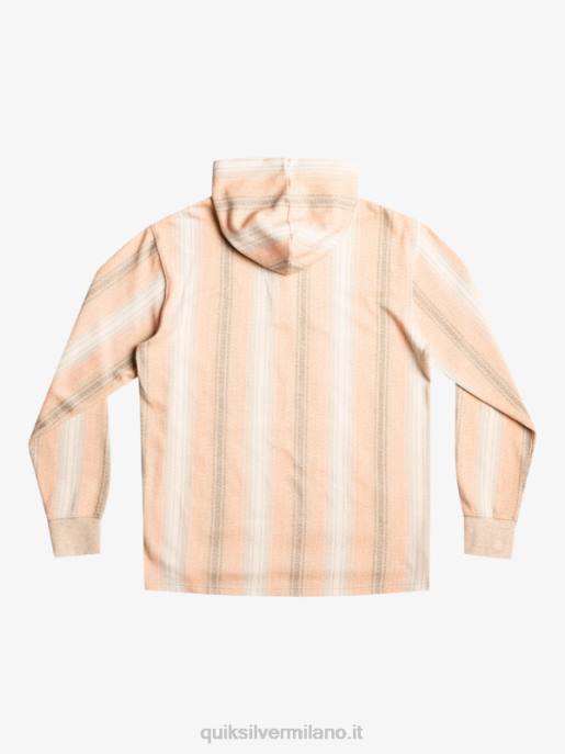 esso Quiksilver uomini felpa baja henley striscia baja pralinata HTZR1097