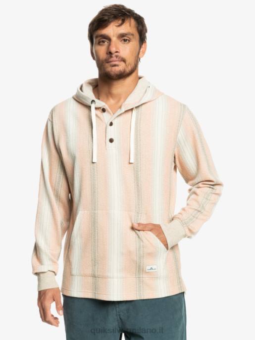 esso Quiksilver uomini felpa baja henley striscia baja pralinata HTZR1097