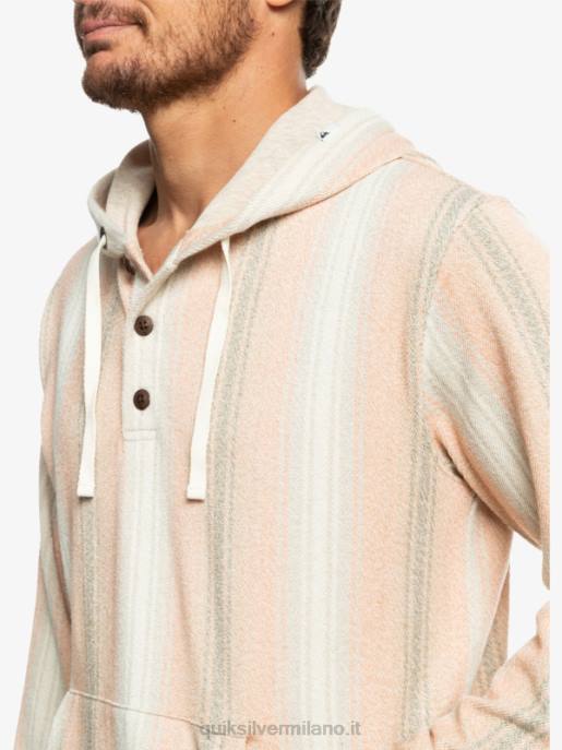 esso Quiksilver uomini felpa baja henley striscia baja pralinata HTZR1097