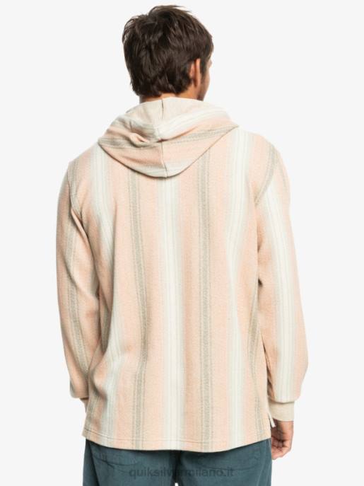 esso Quiksilver uomini felpa baja henley striscia baja pralinata HTZR1097