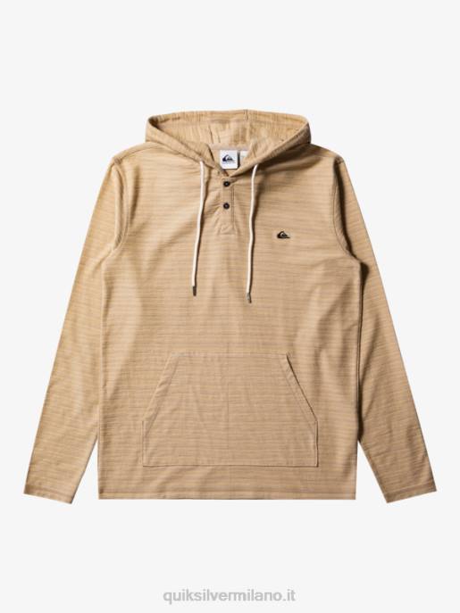 esso Quiksilver uomini felpa con cappuccio Carlton carlton taos a righe taupe HTZR744