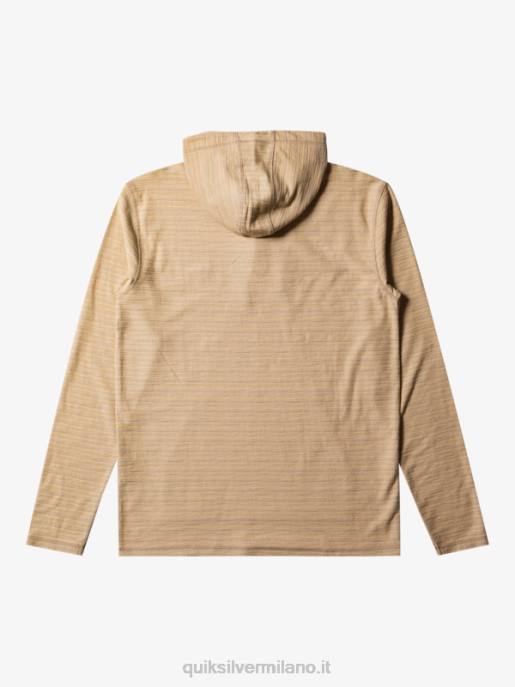 esso Quiksilver uomini felpa con cappuccio Carlton carlton taos a righe taupe HTZR744
