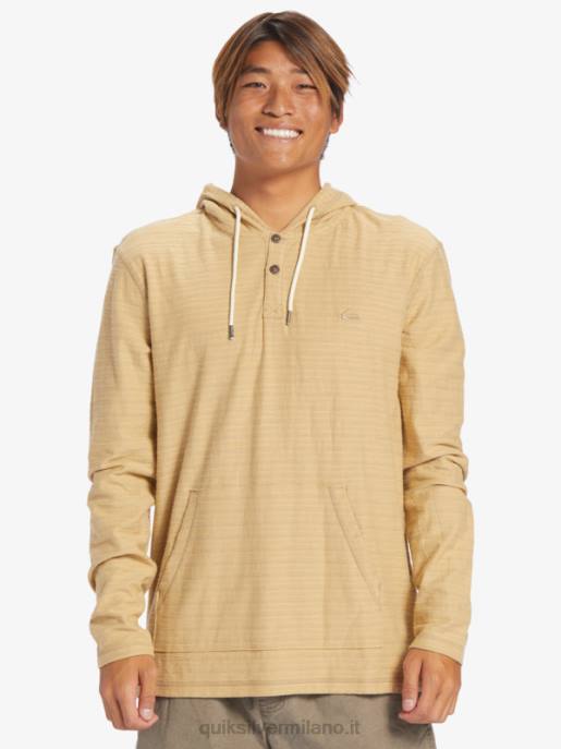 esso Quiksilver uomini felpa con cappuccio Carlton carlton taos a righe taupe HTZR744