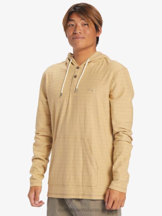 esso Quiksilver uomini felpa con cappuccio Carlton carlton taos a righe taupe HTZR744